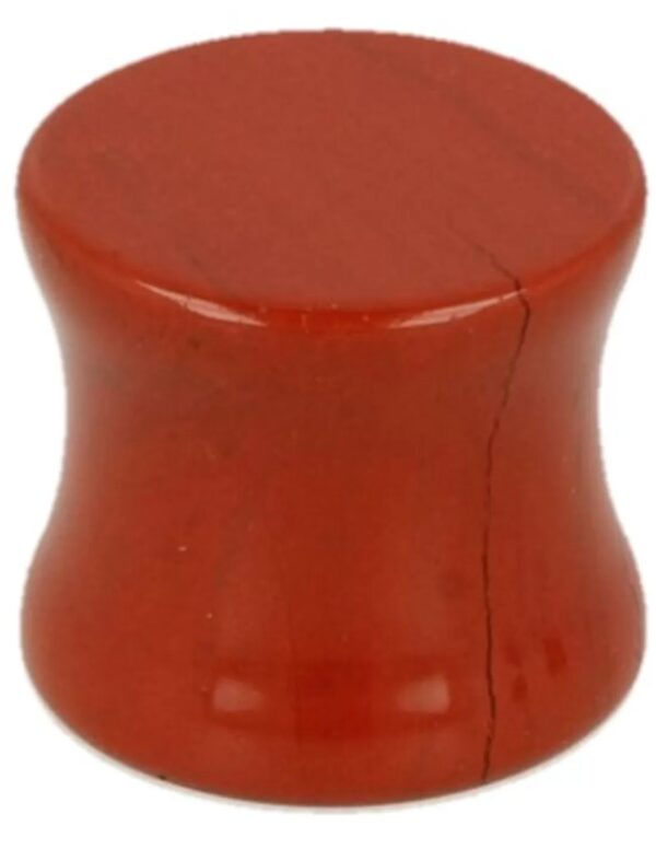 Plug oorpiercing 12 mm Jaspis rood