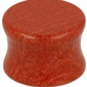 Plug oorpiercing 16 mm Jaspis rood