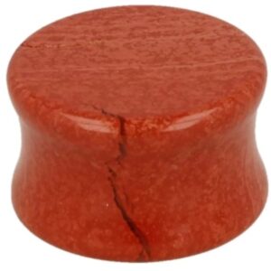 Plug oorpiercing 20 mm Jaspis rood