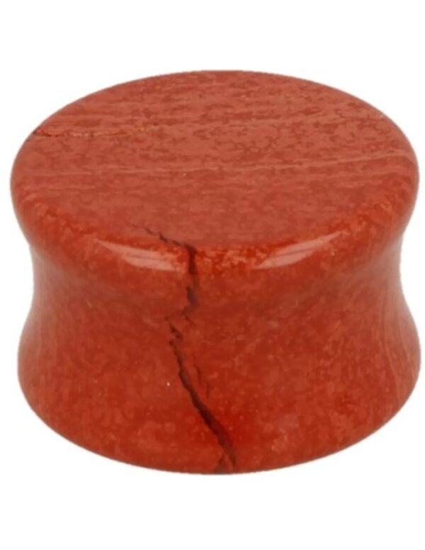 Plug oorpiercing 20 mm Jaspis rood