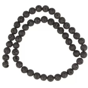 Lavasteen 8 mm kralen streng