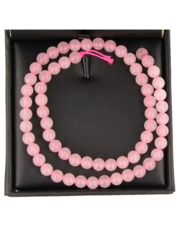 Roze kwarts kralen streng 6 mm - Image 2