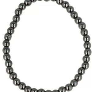 Hematiet kralen kinderarmbandje 4 mm