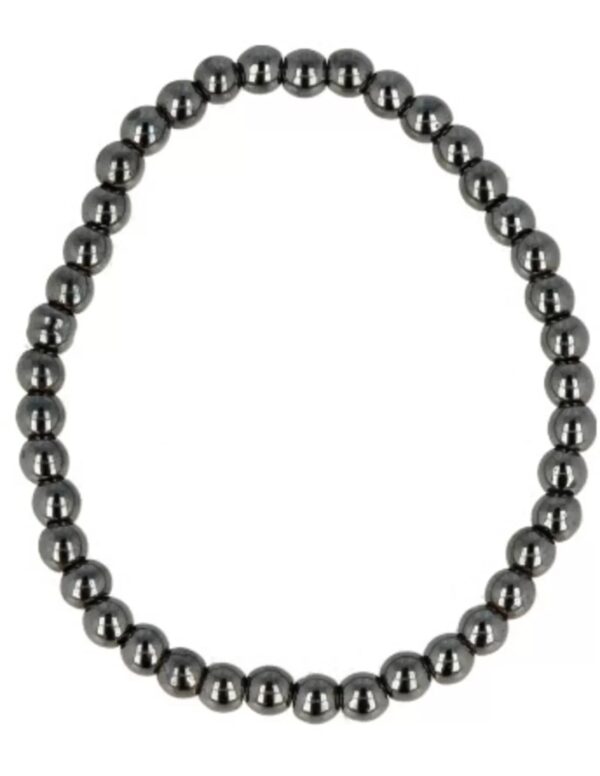 Hematiet kralen kinderarmbandje 4 mm