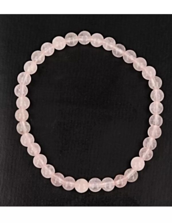 Roze kwarts kralen kinderarmbandje 4 mm