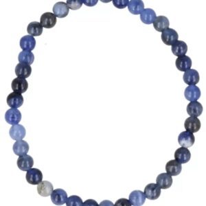 Sodaliet kralen kinderarmbandje 4 mm