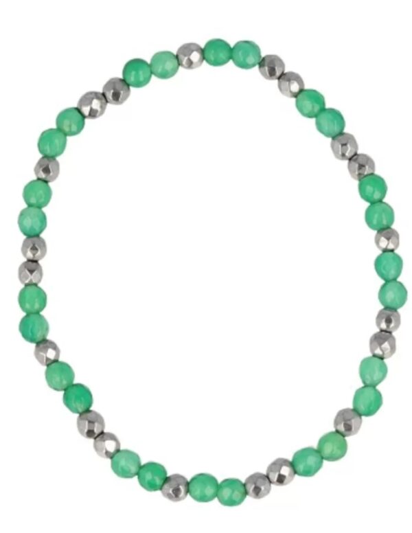 Aventurijn groen facet kralenarmband 4 mm