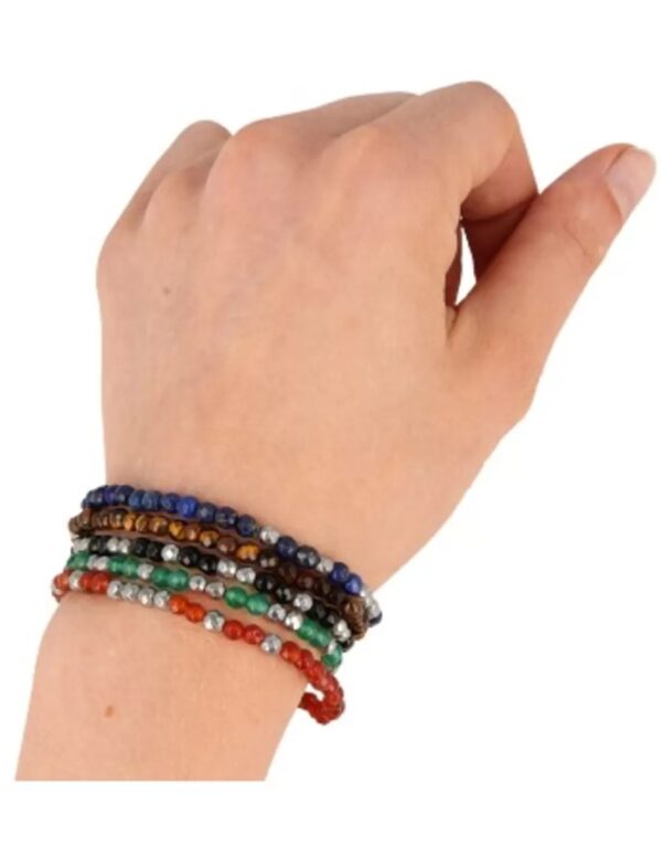 Aventurijn groen facet kralenarmband 4 mm - Image 2