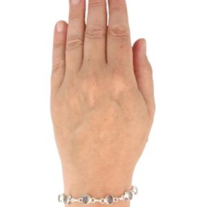 Labradoriet armband zilver ovaal