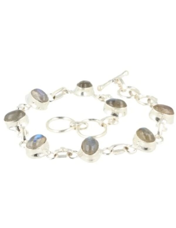 Labradoriet armband zilver ovaal - Image 5