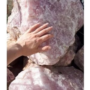 Roze kwarts ruw jumbo XXL, p/kg
