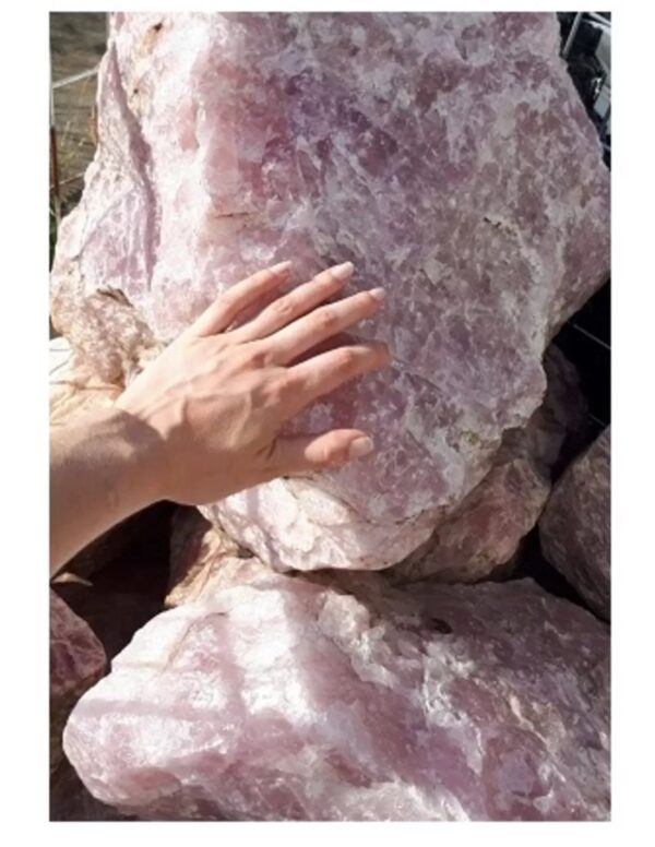 Roze kwarts ruw jumbo XXL, p/kg