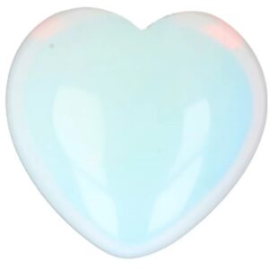 Opaliet hart 30 mm (synth) edelsteen