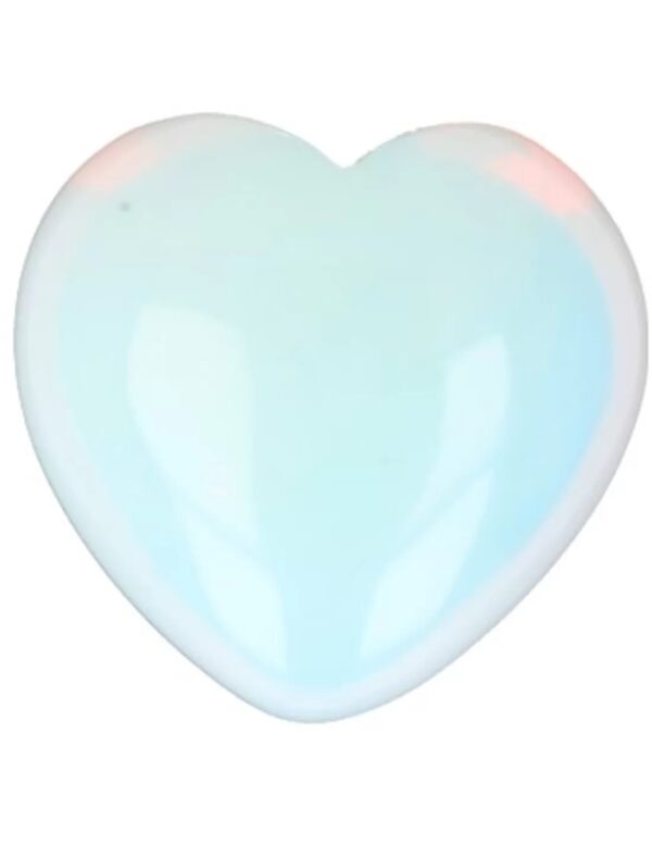 Opaliet hart 30 mm (synth) edelsteen