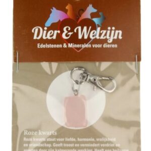 Rozenkwarts halsband hanger Dier & Welzijn