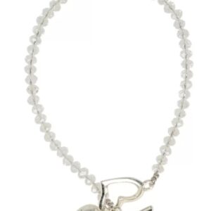 Feng shui kristal armband 4 mm facet hart
