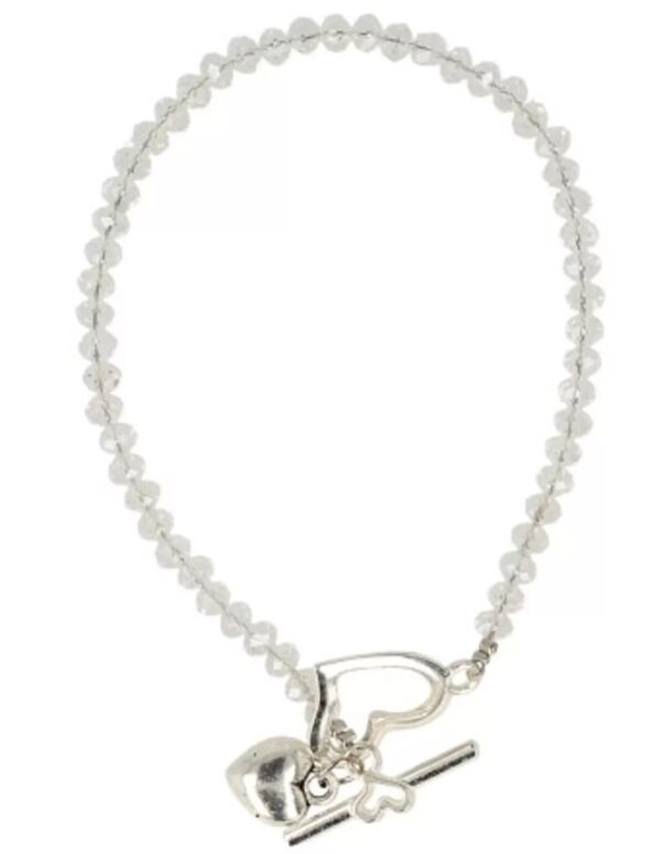 Feng shui kristal armband 4 mm facet hart