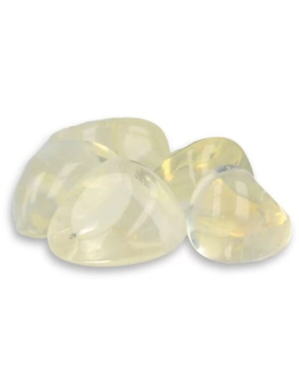 Opaliet geel trommelstenen (synth) (mt3), per gram