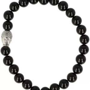 Onyx kralen armband boeddha mannen