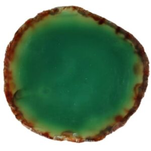 Agaatschijf groen klein 6-10 cm (gekleurd)
