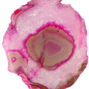 Agaatschijf roze klein 6-10 cm (gekleurd)