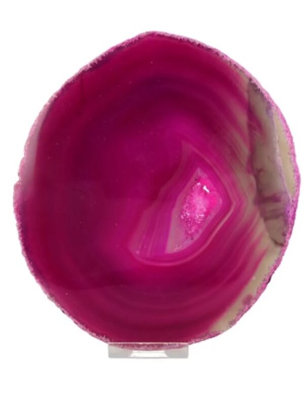 Agaatschijf roze middel 10-15 cm (gekleurd) - Image 3