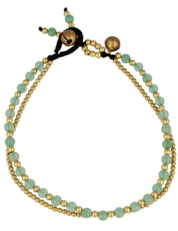 Aventurijn groen enkelbandje gipsy-stijl