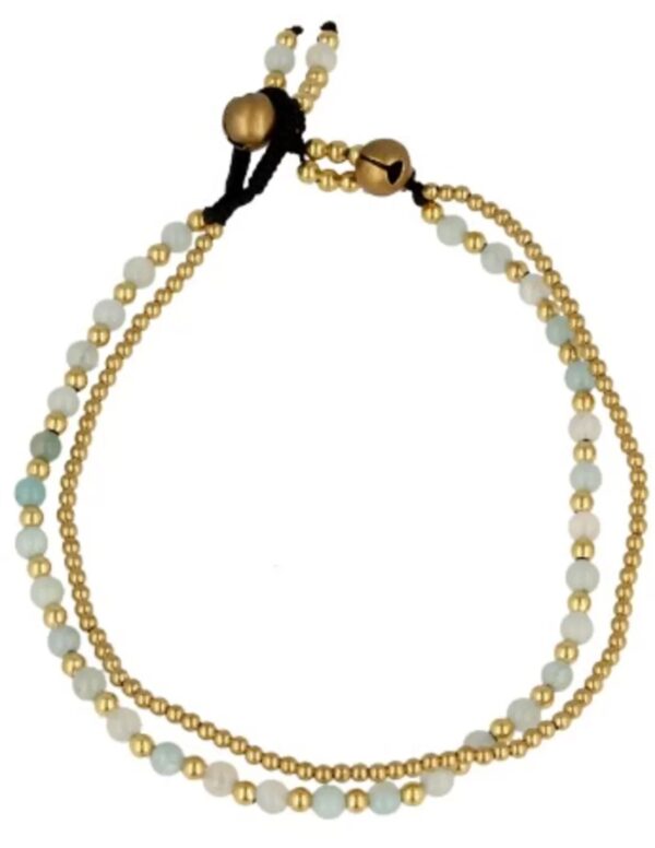 Amazoniet enkelbandje gipsy-stijl