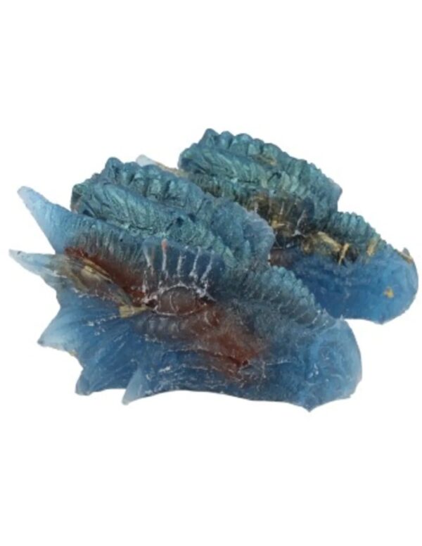 Orgonite draken schedel lichtblauw
