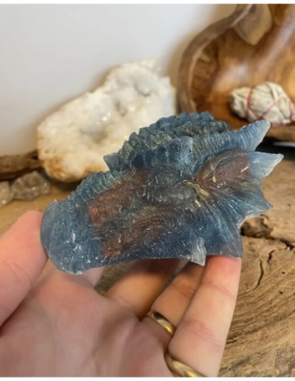 Orgonite draken schedel lichtblauw - Image 2