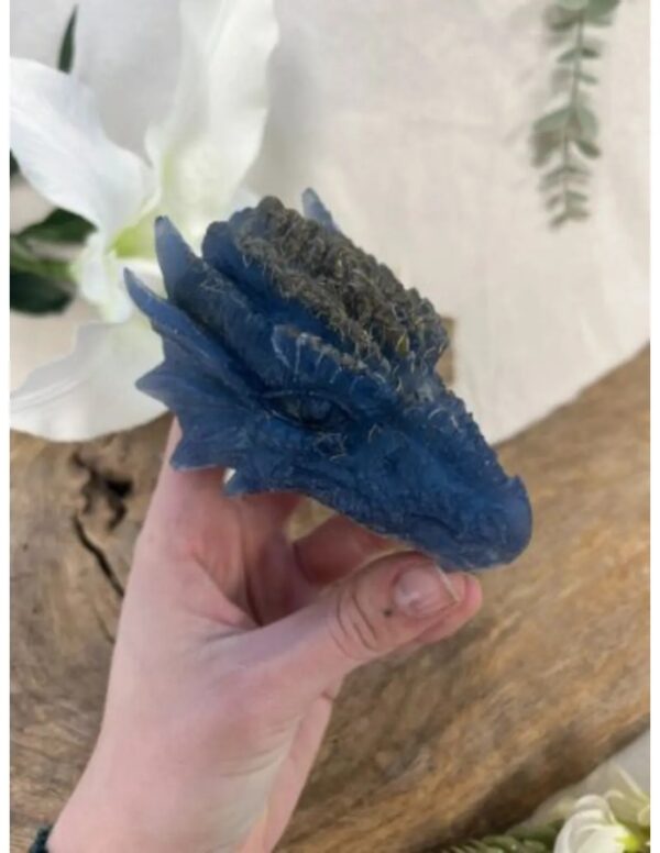 Orgonite draken schedel donkerblauw - Image 2