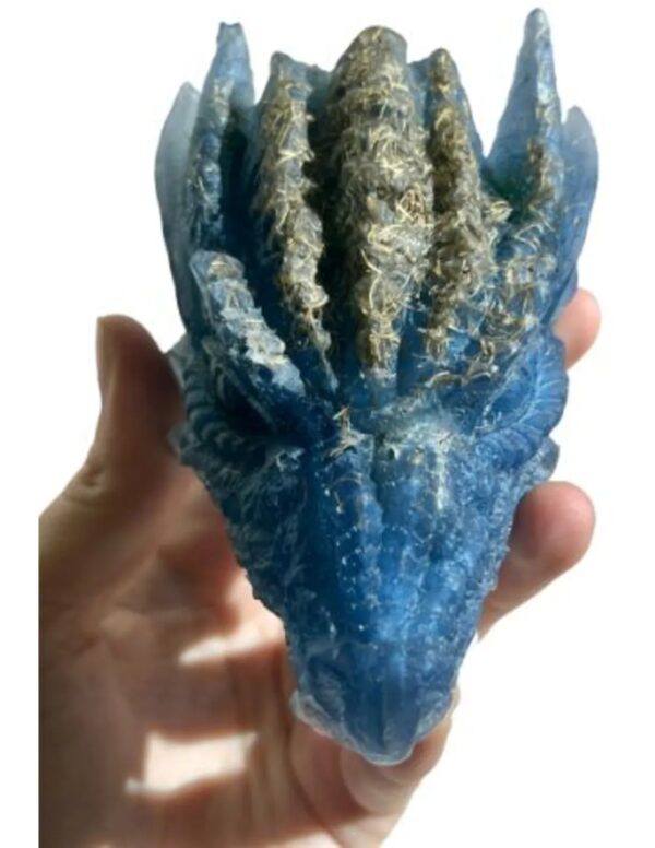 Orgonite draken schedel donkerblauw - Image 5