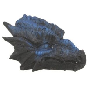 Orgonite draken schedel blauw/zwart