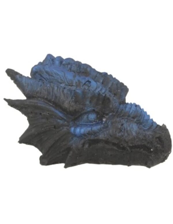 Orgonite draken schedel blauw/zwart