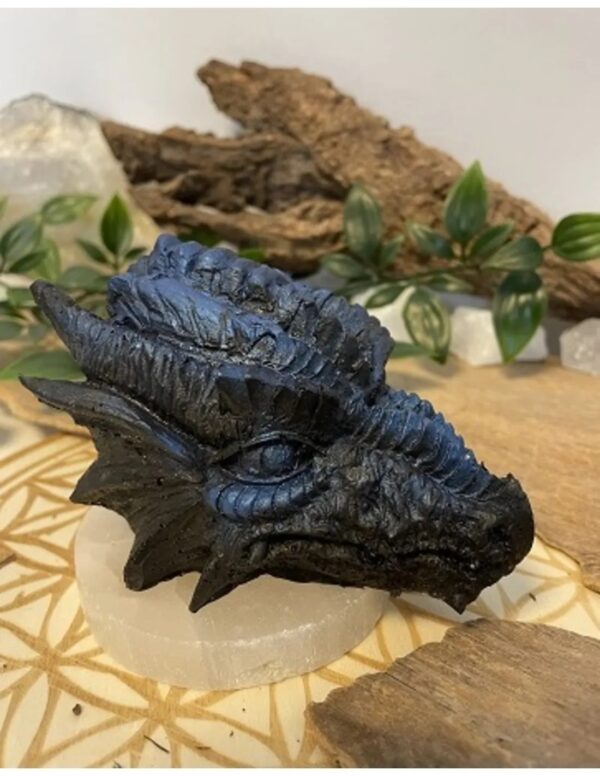 Orgonite draken schedel blauw/zwart - Image 4