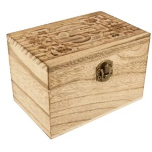 Verpakking doosje / kistje hout Ohm detail 12x8 cm