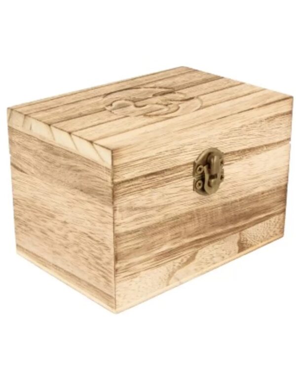 Verpakking doosje / kistje hout Ohm simpel 12x8 cm