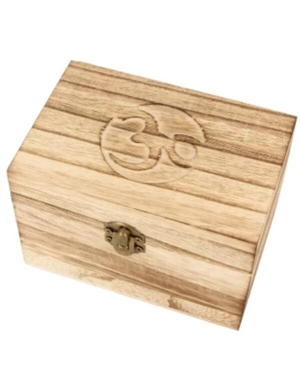 Verpakking doosje / kistje hout Ohm simpel 12x8 cm - Image 2