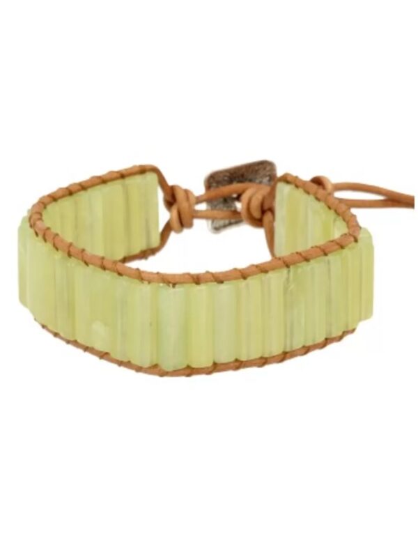 Jade leren armband gipsy-style - Image 3