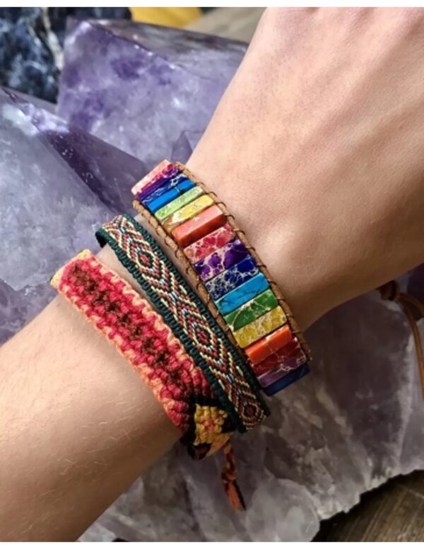Chakra leren armband gipsy-style - Image 2