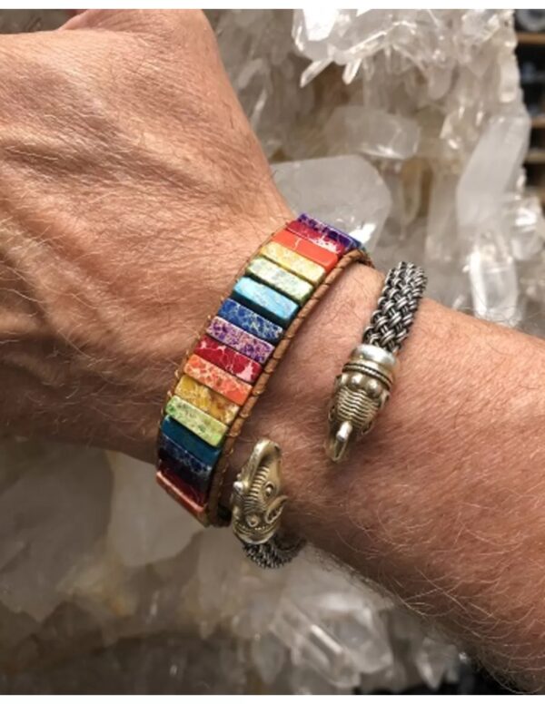Chakra leren armband gipsy-style - Image 4