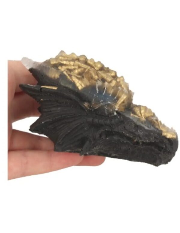 Orgonite drakenschedel zwart/koper - Image 5
