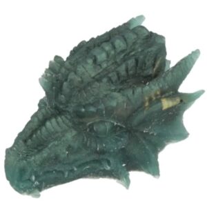Orgonite drakenschedel zeegroen