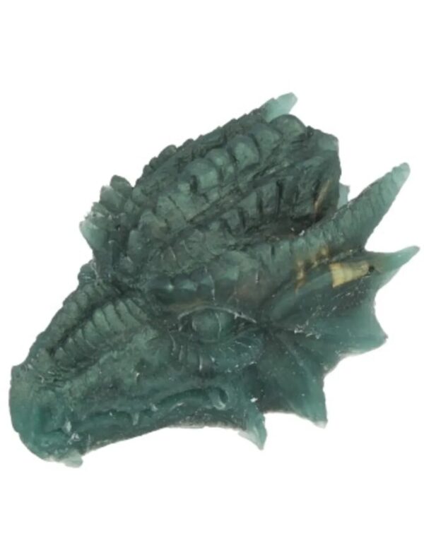 Orgonite drakenschedel zeegroen