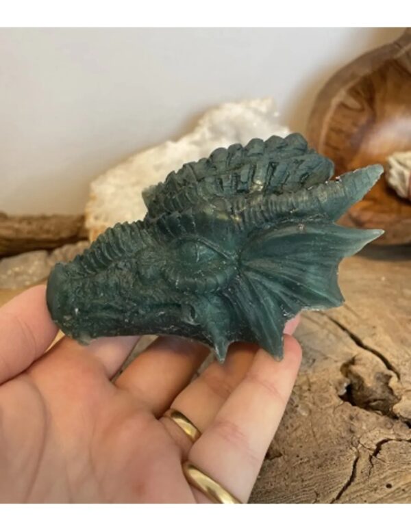 Orgonite drakenschedel zeegroen - Image 2