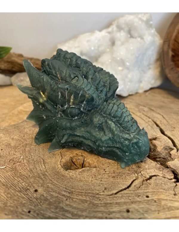 Orgonite drakenschedel zeegroen - Image 4