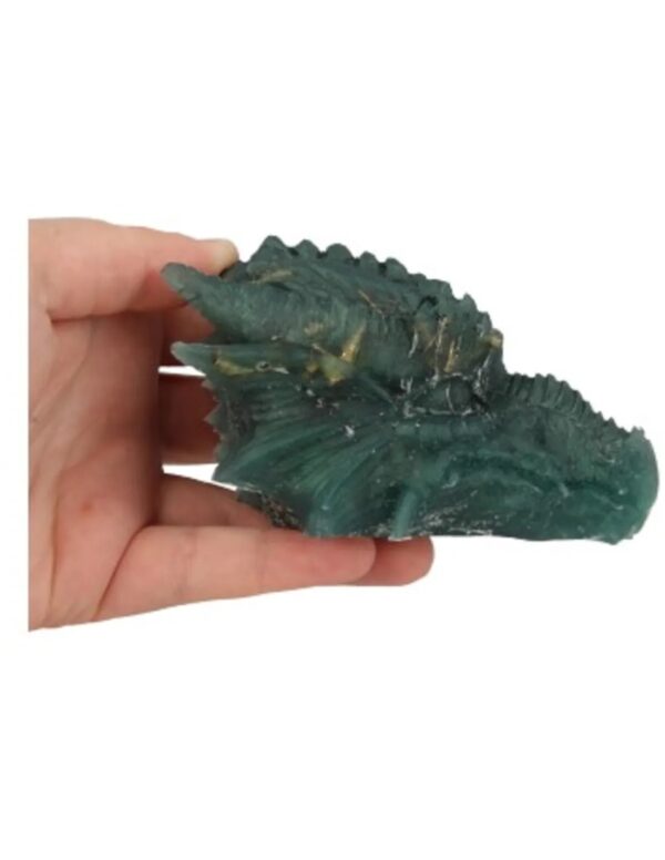 Orgonite drakenschedel zeegroen - Image 5