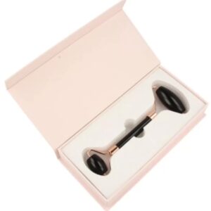 Obsidiaan zwart gezicht massage roller