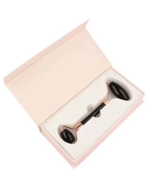 Obsidiaan zwart gezicht massage roller