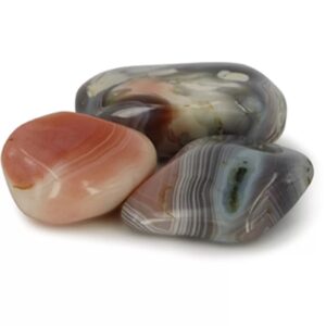Agaat Botswana roze 100 gr. trommelstenen (mt2)